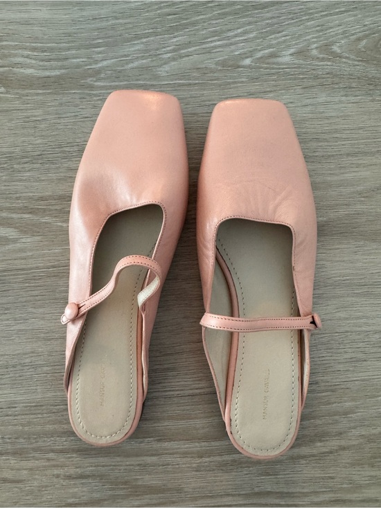 Mansur Gavriel Shoes - Mansur Gavriel Square-Toe Mary Jane Mules in Pink
